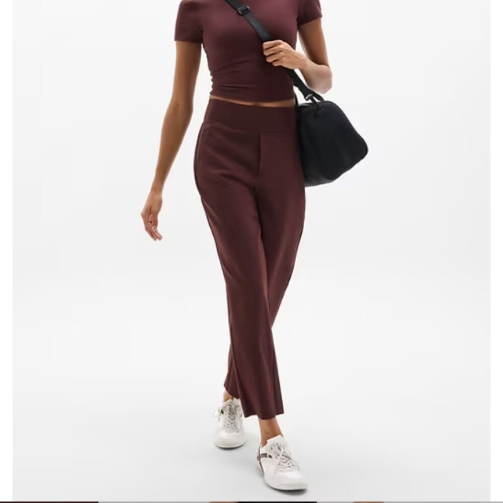 Athleta Brooklyn Burgundy Ankle Pants